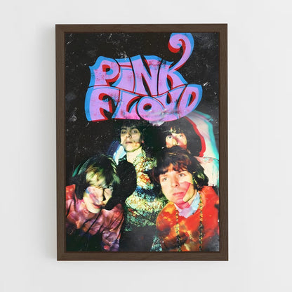 pink-floyd-13 cadre Bois foncé