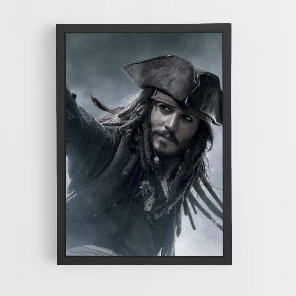 Póster Jack Sparrow Gris