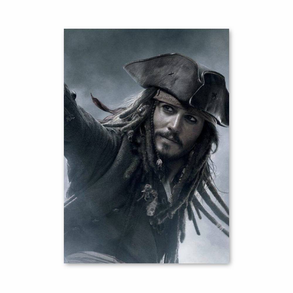 Poster Jack Sparrow Gris