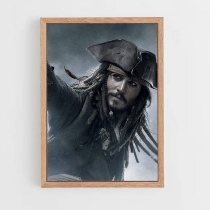 Póster Jack Sparrow Gris