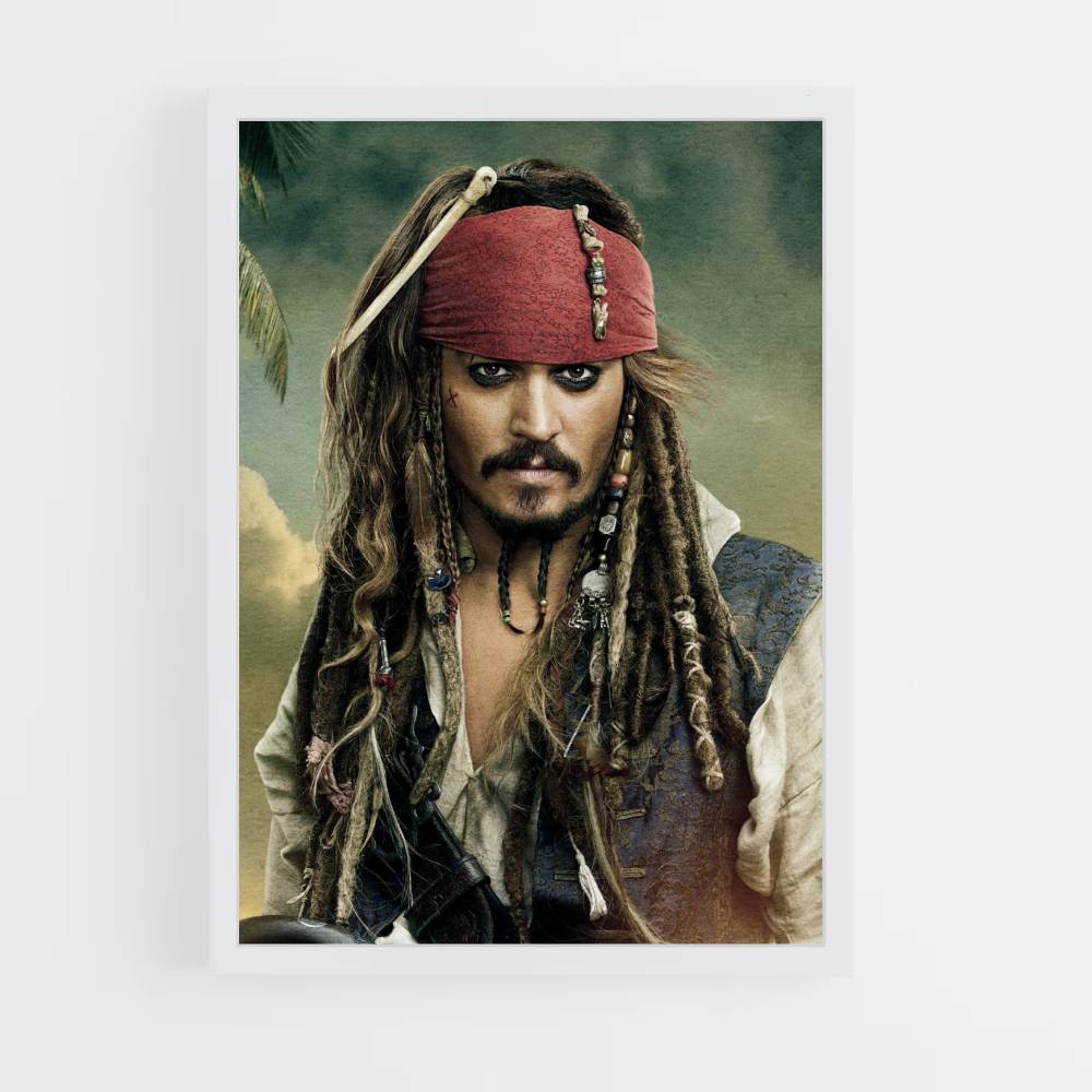 Póster Retrato de Jack Sparrow