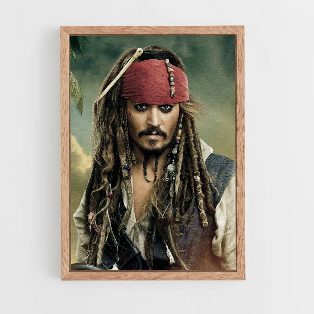 Póster Retrato de Jack Sparrow