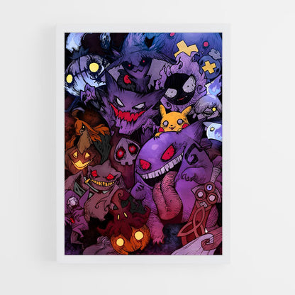 pokemon-10 cadre Blanc