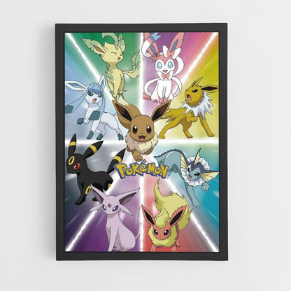 Póster Evoluciones de Eevee