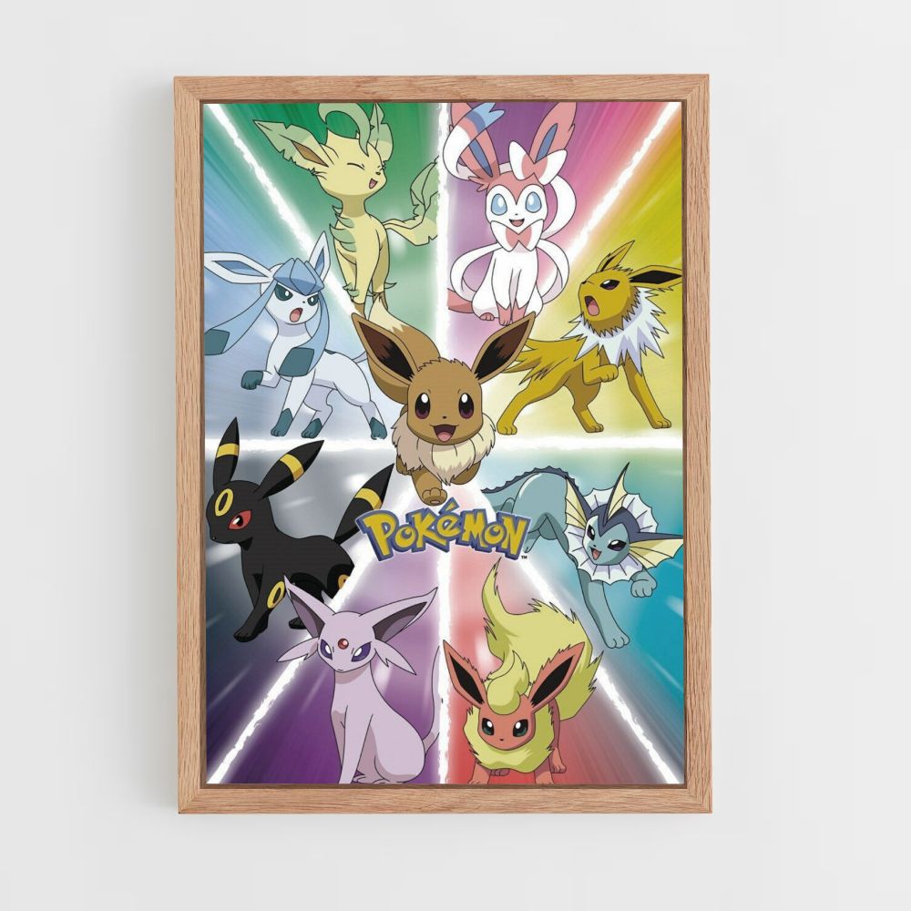 Póster Evoluciones de Eevee