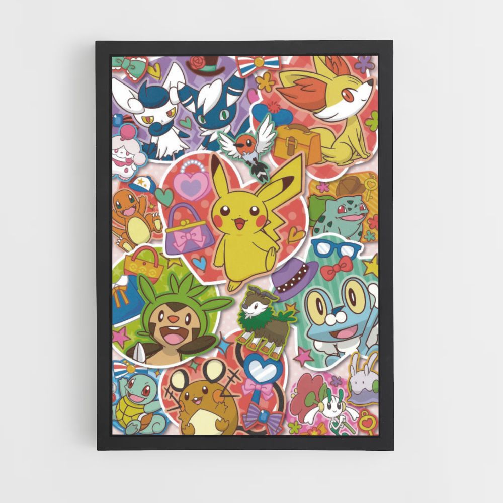 Póster Pokémon Collage