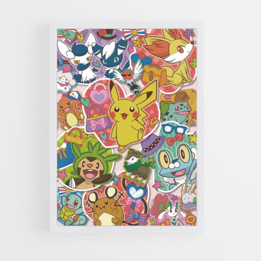 Póster Pokémon Collage