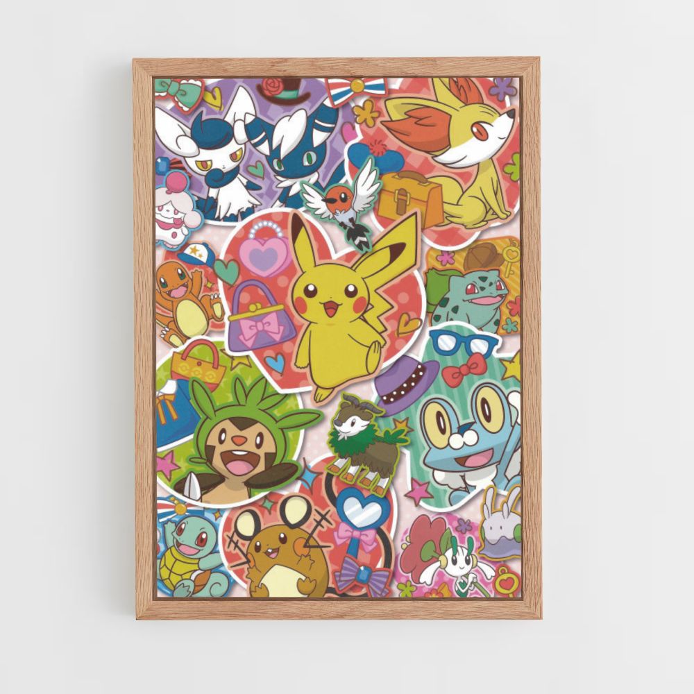 Póster Pokémon Collage