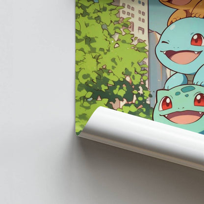 Póster Charmander Squirtle Bulbasaur