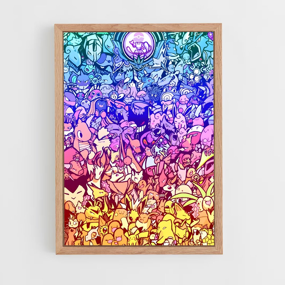 pokemon-2 cadre Bois clair