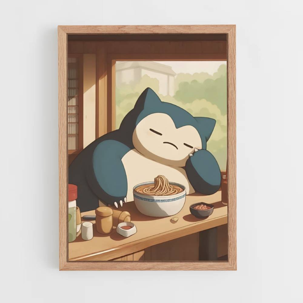 Póster Snorlax Ramen