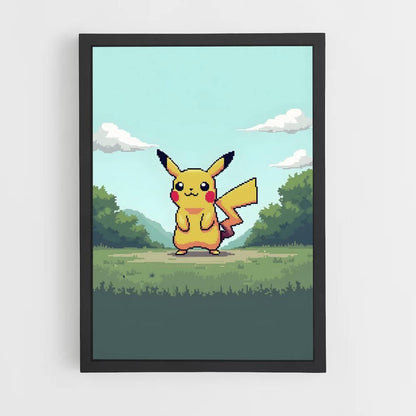 Póster Pixel Art Pikachu