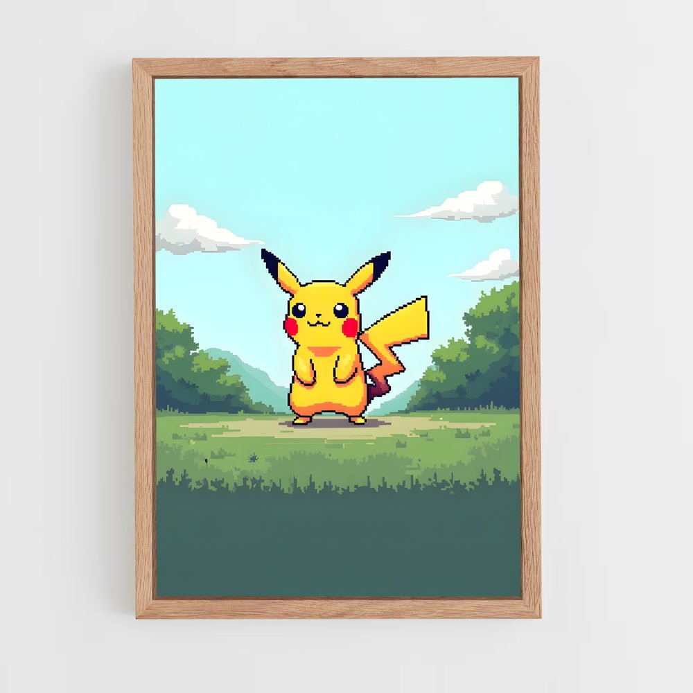 pokemon-24 cadre Bois clair