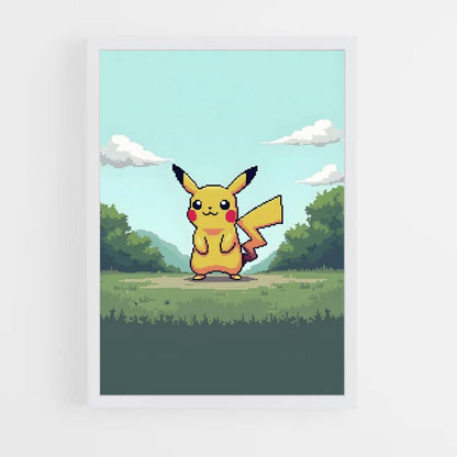 Póster Pixel Art Pikachu