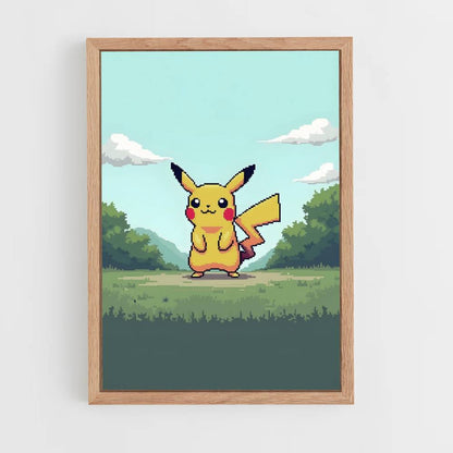 Póster Pixel Art Pikachu