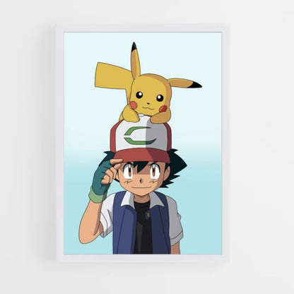 Póster Ash x Pikachu