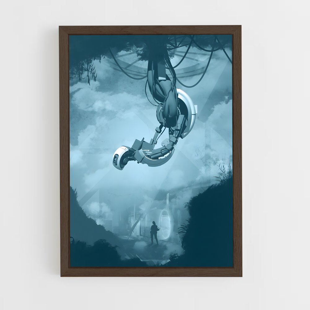 portal-2 cadre Bois foncé