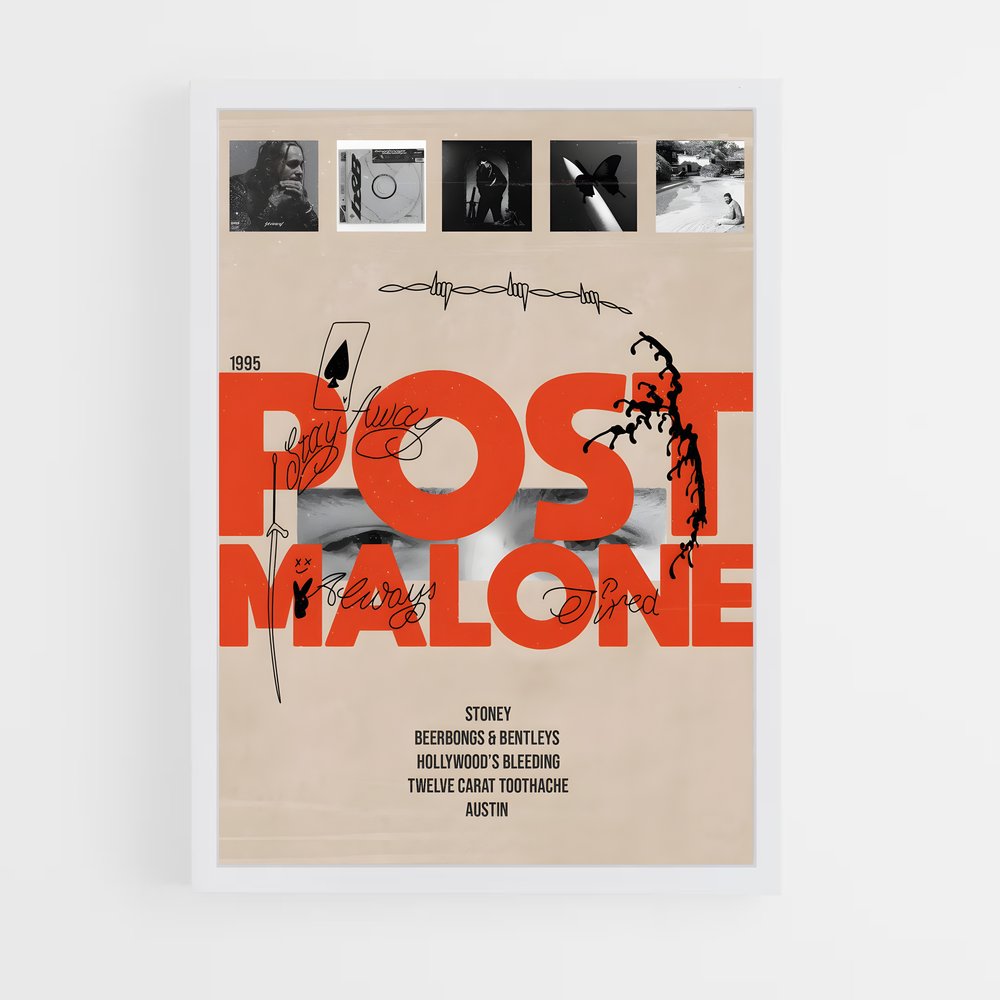 post-malone-24 cadre Blanc