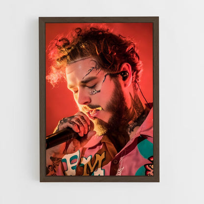 post-malone-3 cadre Bois foncé