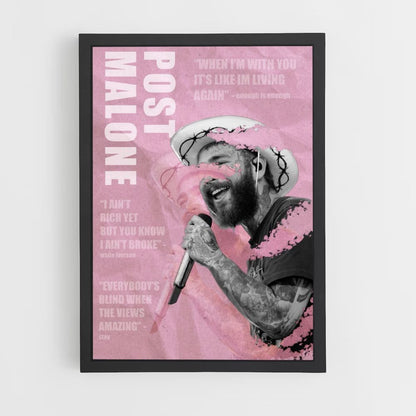 Póster Post Malone Rosa