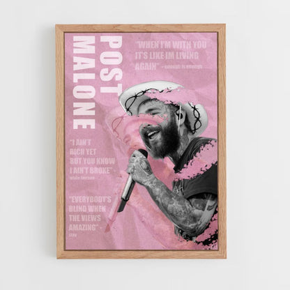 Póster Post Malone Rosa