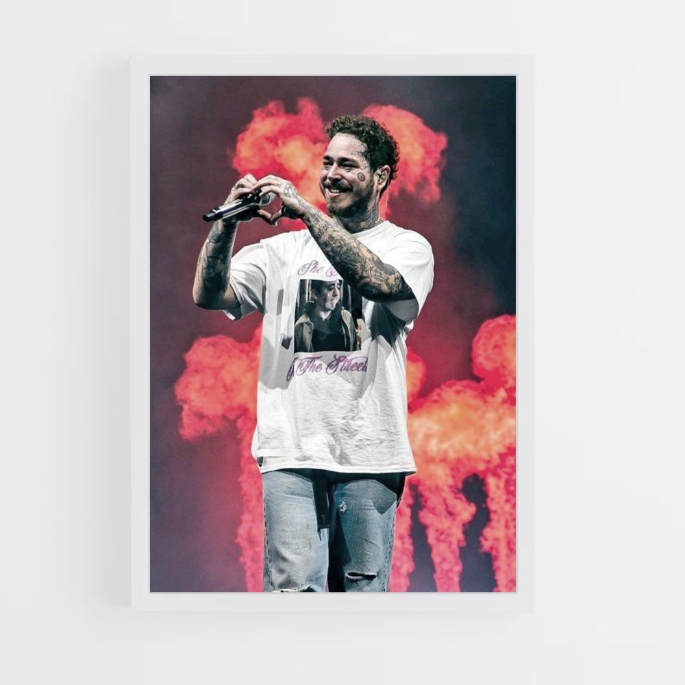 Fuego post malone Póster