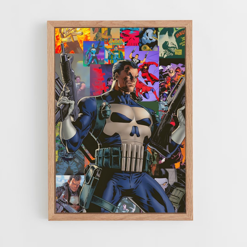 punisher-1 cadre Bois clair