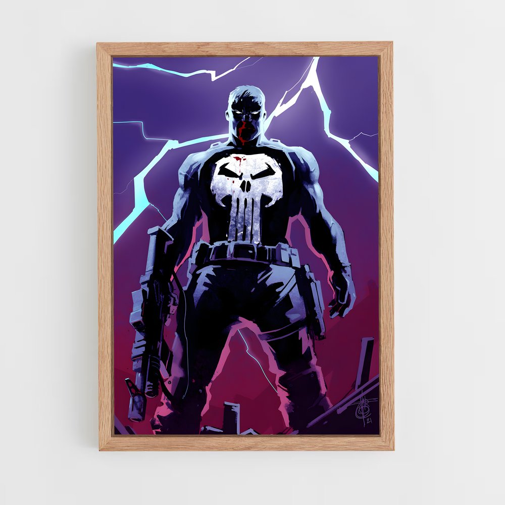 punisher-5 cadre Bois clair