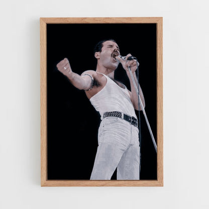 Póster Freddy Mercury canta