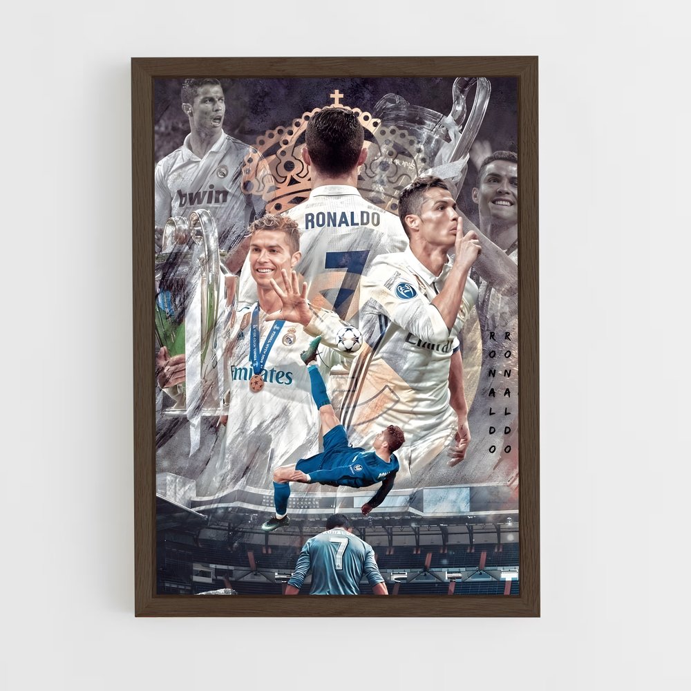 real-madrid-2 cadre Bois foncé