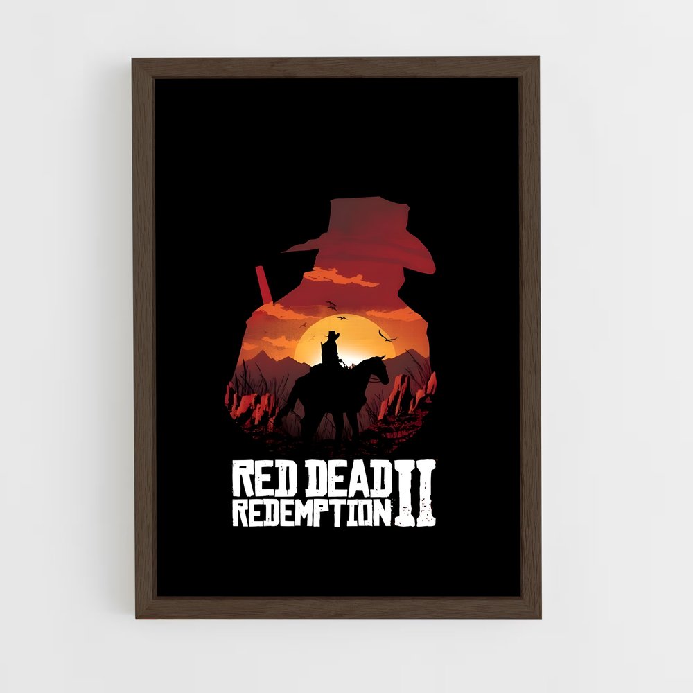 red-dead-redemption-10 cadre Bois foncé