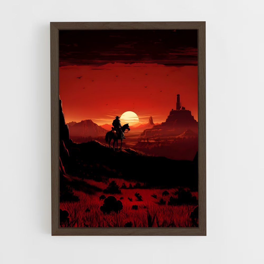 red-dead-redemption-17 cadre Bois foncé