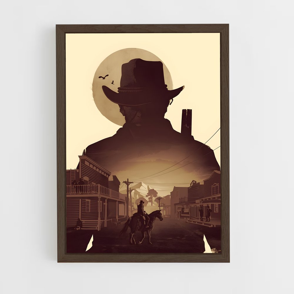 red-dead-redemption-2 cadre Bois foncé