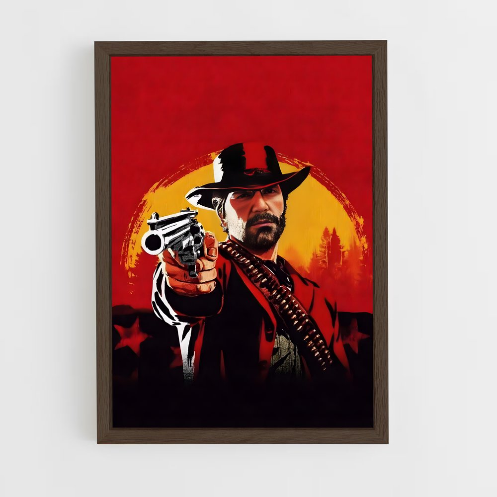 red-dead-redemption-4 cadre Bois foncé