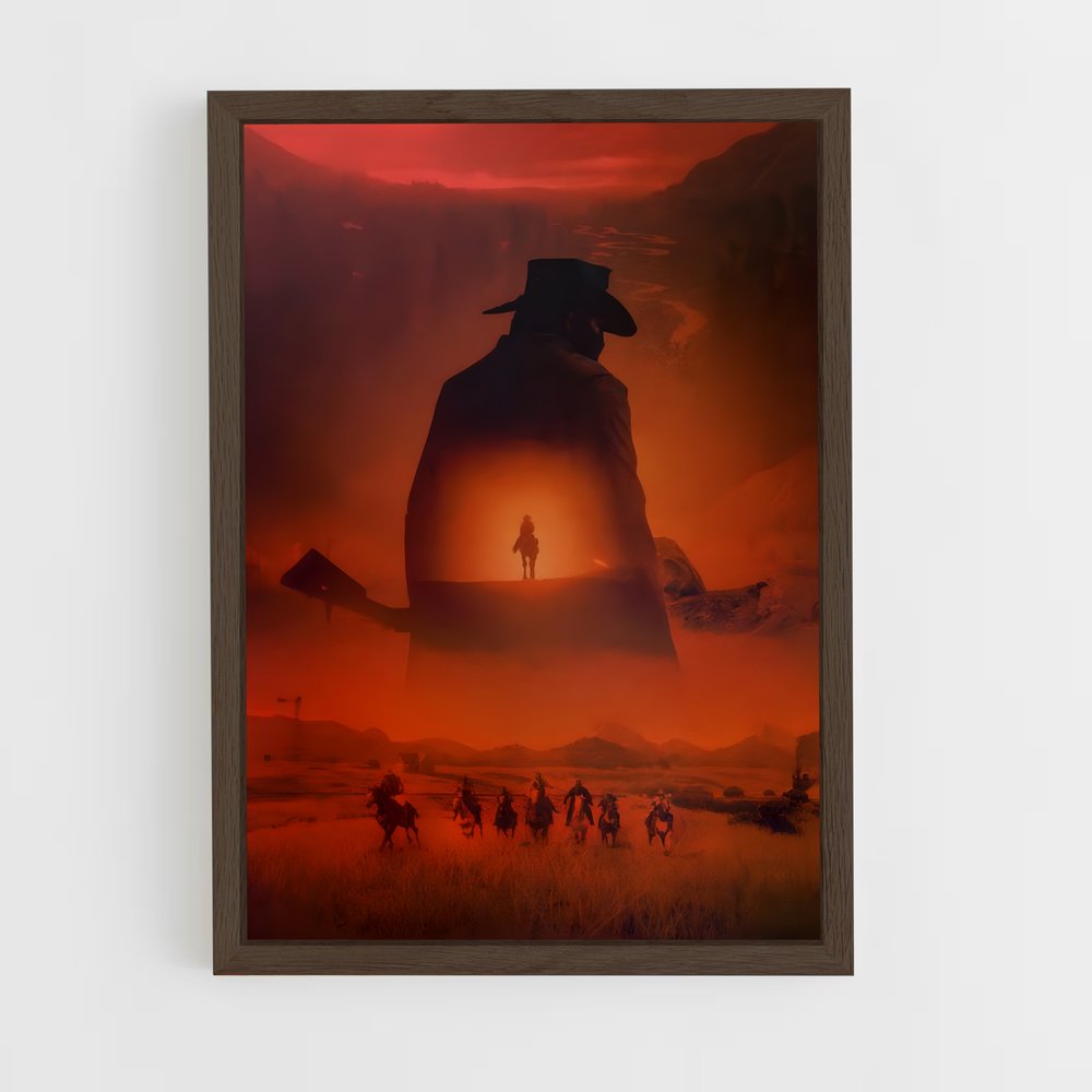 red-dead-redemption-6 cadre Bois foncé
