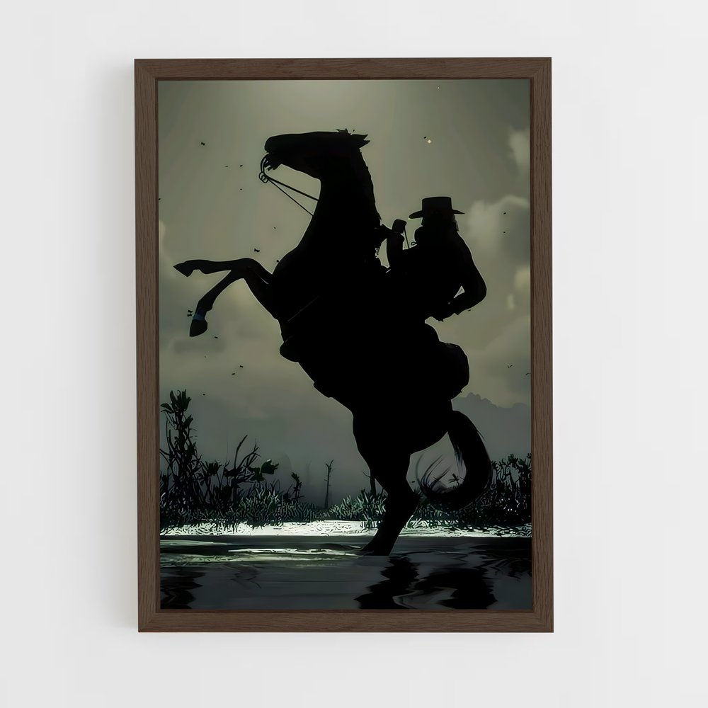 red-dead-redemption-9 cadre Bois foncé