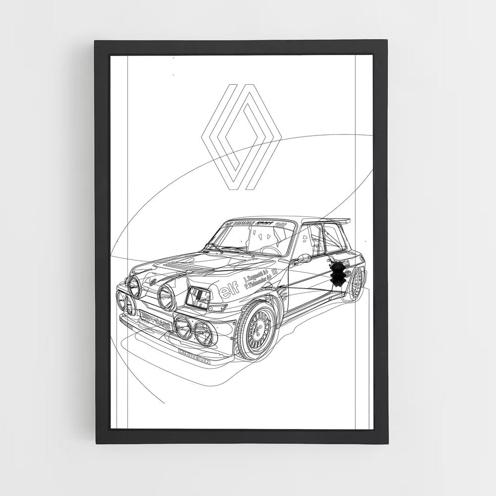 renault-12 cadre Noir