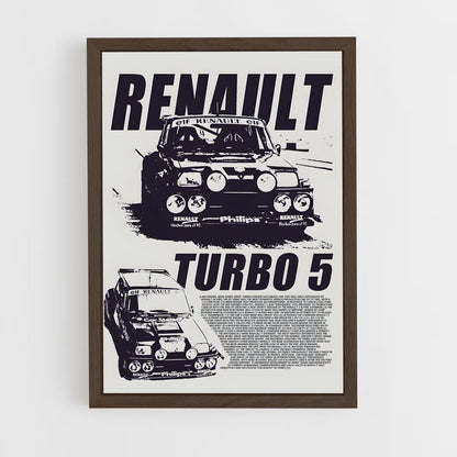 renault-14 cadre Bois foncé