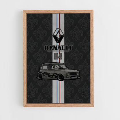 renault-5 cadre Bois clair