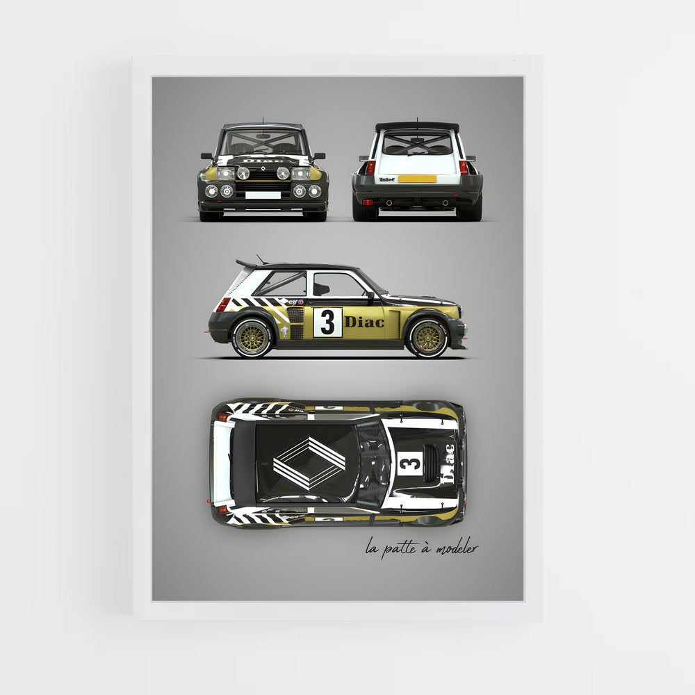 renault-7 cadre Blanc