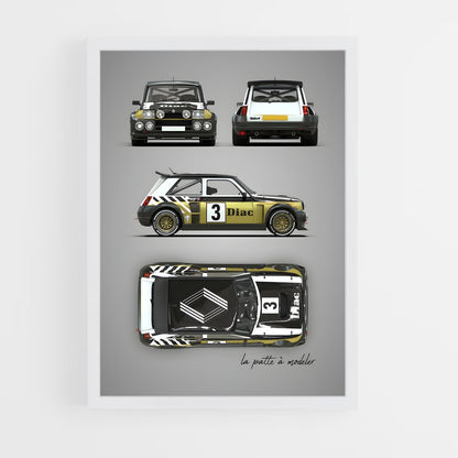 renault-7 cadre Blanc