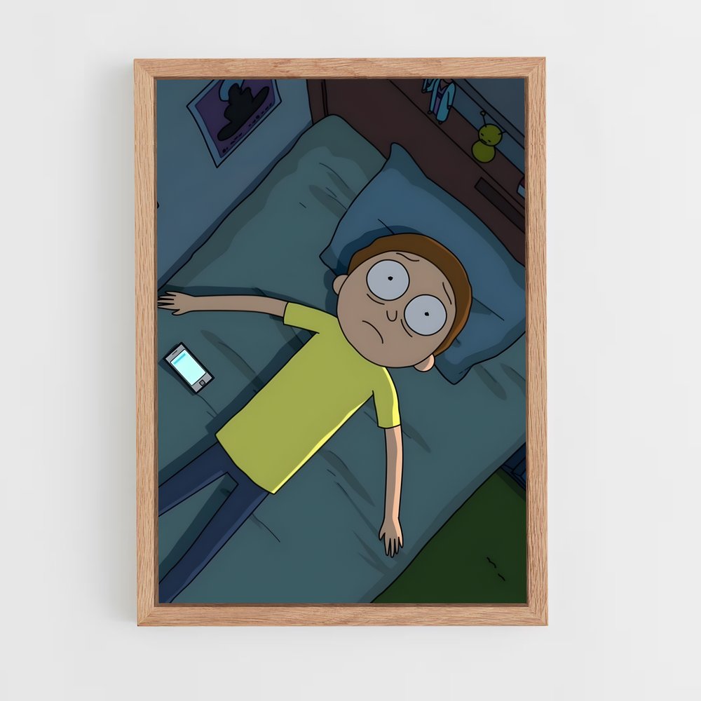 rick-and-morty-10 cadre Bois clair