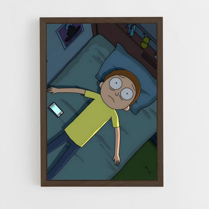rick-and-morty-10 cadre Bois foncé