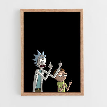 rick-and-morty-11 cadre Bois clair