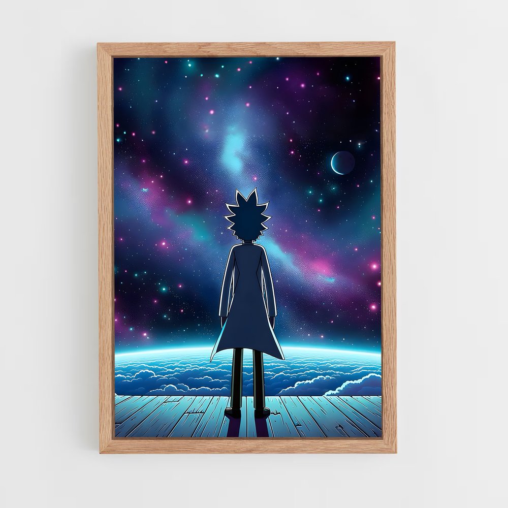 rick-and-morty-7 cadre Bois clair