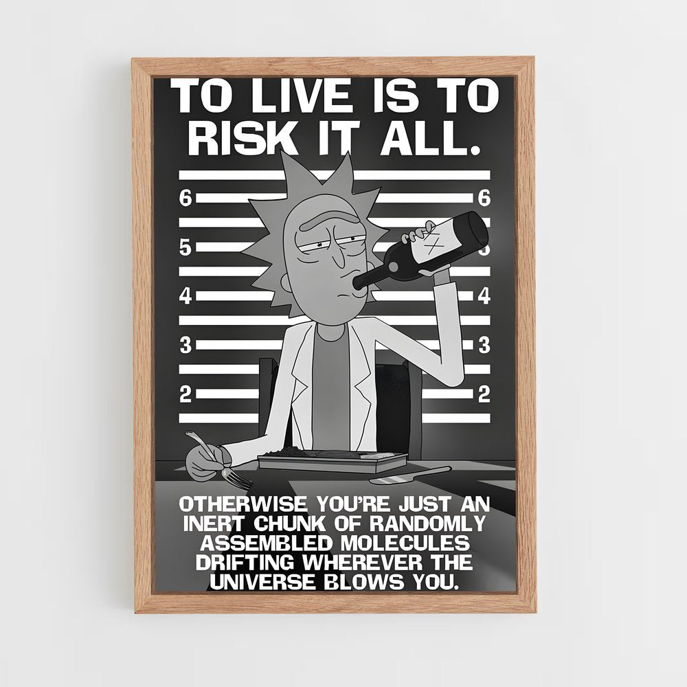 rick-and-morty-8 cadre Bois clair