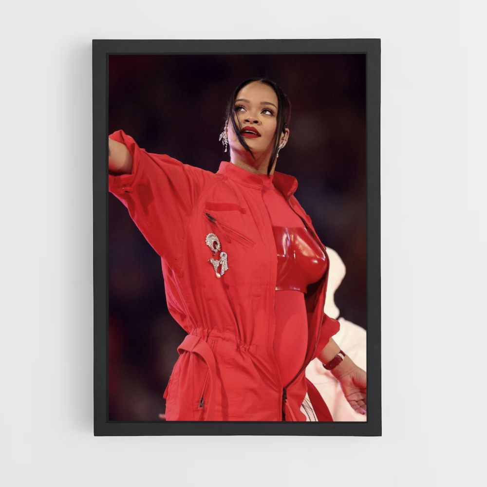 Póster Rihanna Rojo