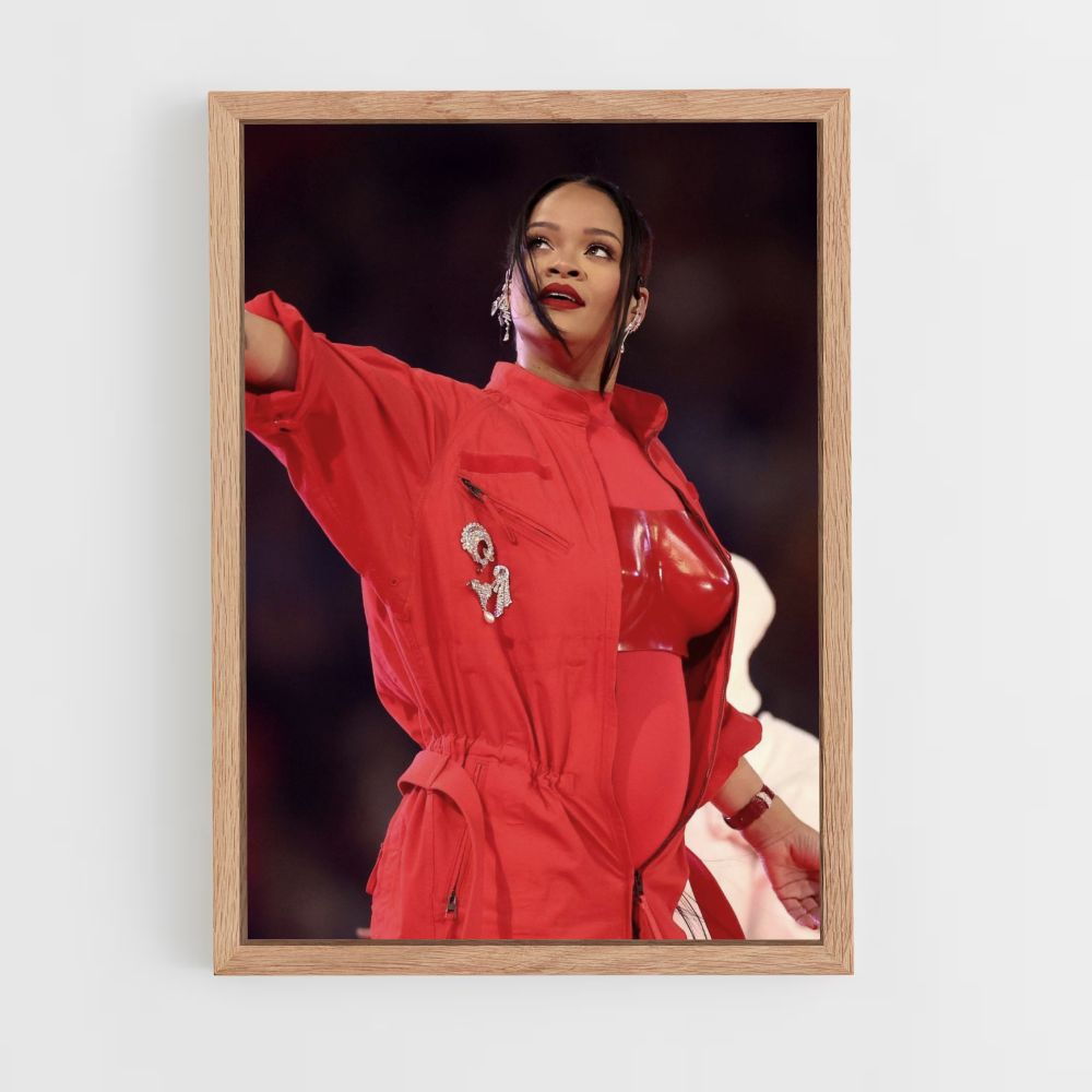 Póster Rihanna Rojo