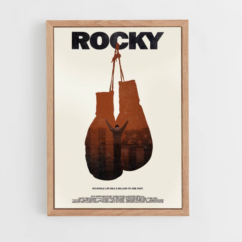 Póster Guantes de boxeo Rocky