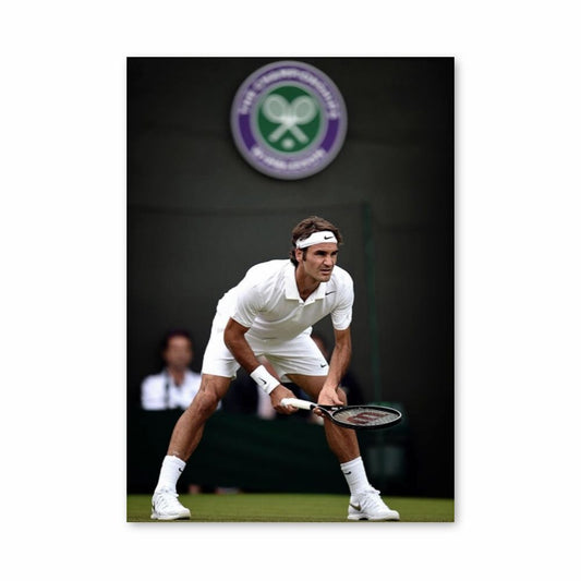 Póster Rodger Federer Blanco